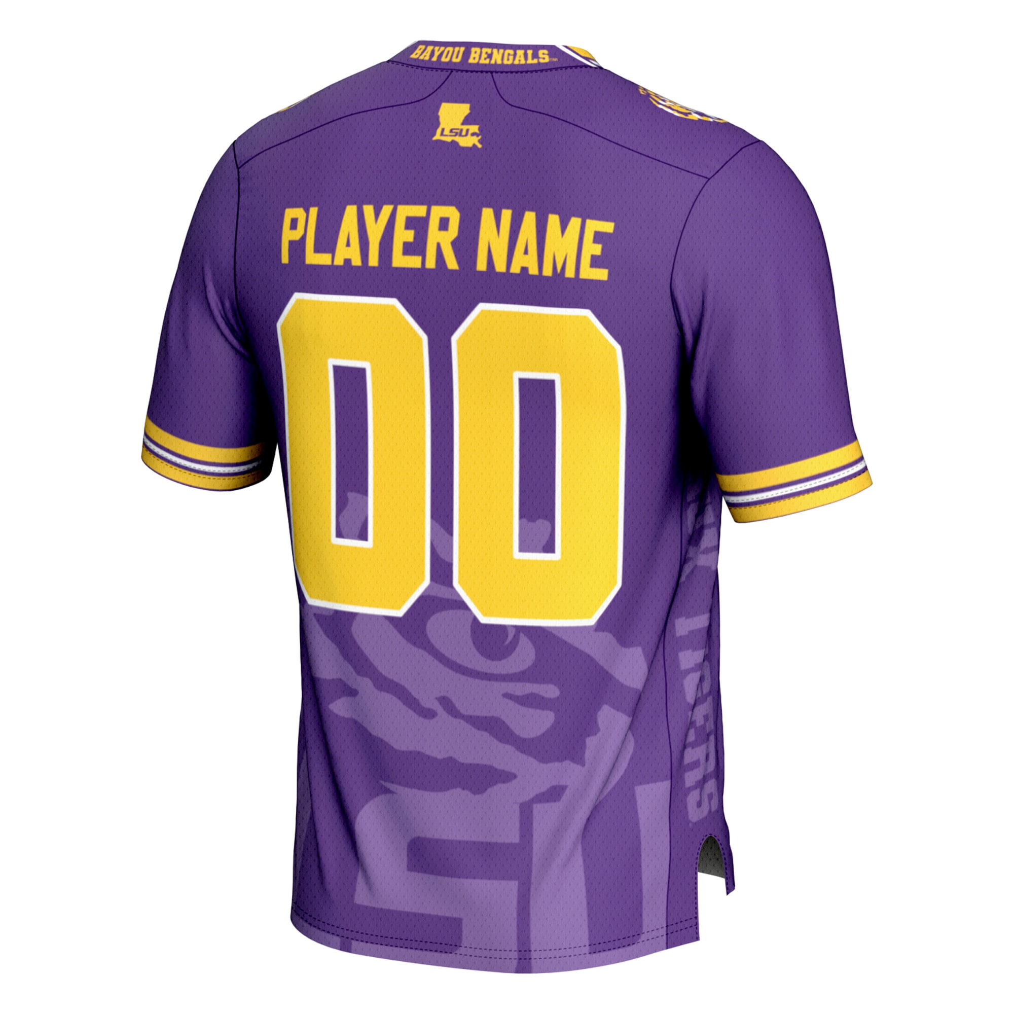 LSU Tigers GameDay Greats Youth Icon Print NIL Pick-A-Player Football Jersey - Purple