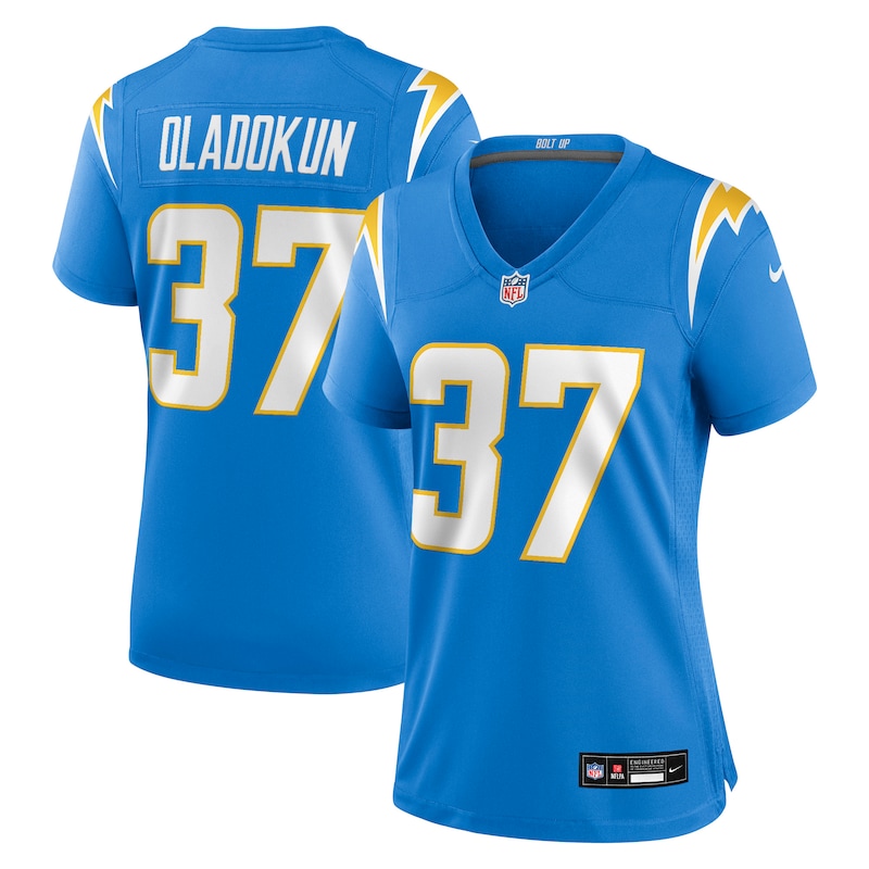 None Jordan Oladokun LA Chargers Retro Top-Grade Jersey Game Day Wear