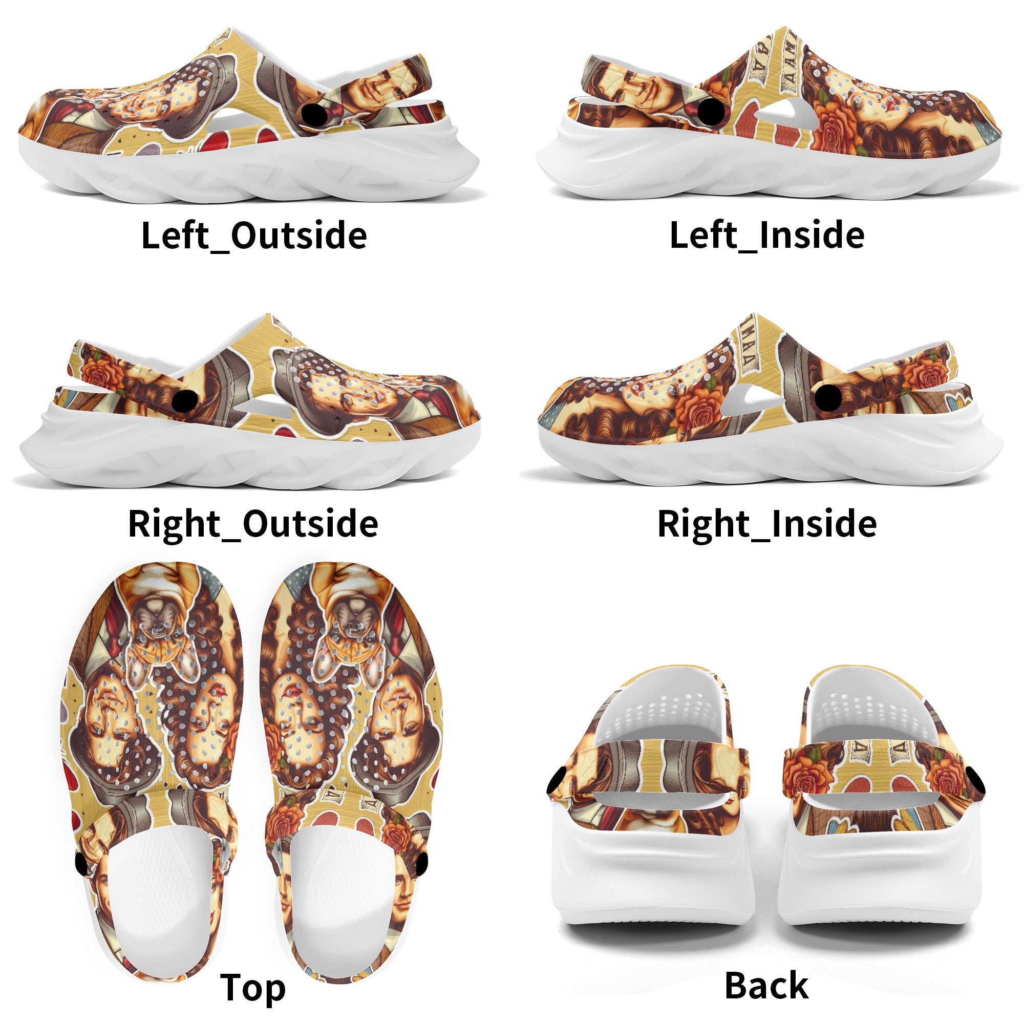 Bailey - Bulldog Summer Hollow Out Clogs Paw Protection