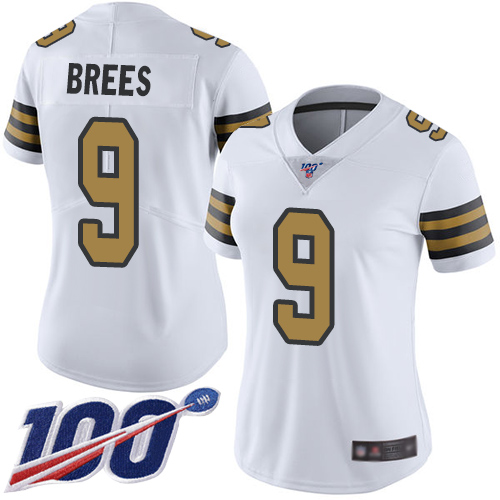 NFL O S Saints Drew Brees #9 White Limited Game Jersey - Premium