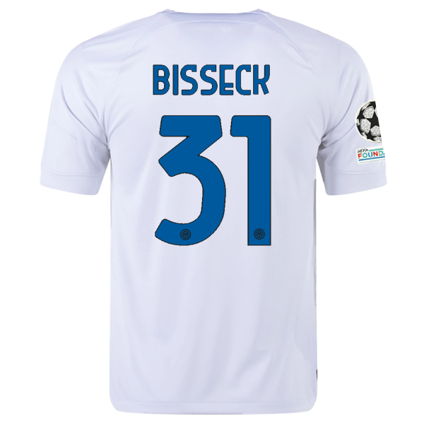 Inter Milan Bisseck 2023-2024 UCL Away Jersey – Authentic Shirt