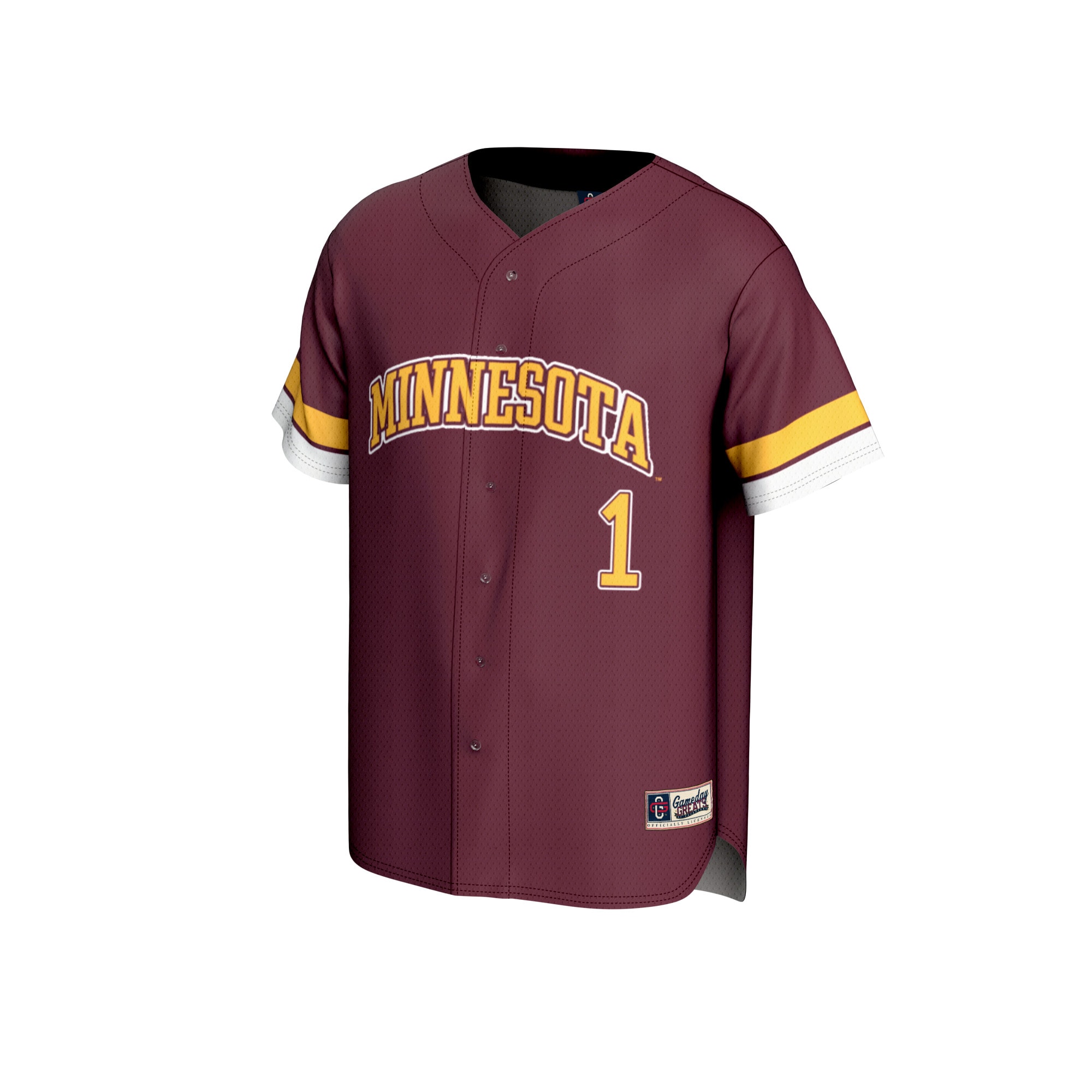 [DDG] Minnesota Golden Gophers GameDay Greats Youth Lightweight Collegiate Baseball Fashion Jersey - Maroon