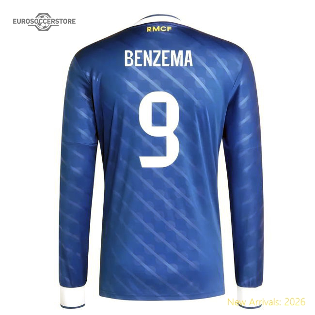 Official 2025-2026 Real Madrid Long Sleeve Third Shirt (Benzema 9)