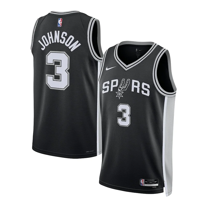 Keldon Johnson SAS Swingman Jersey - vintage Basketball - Black #1