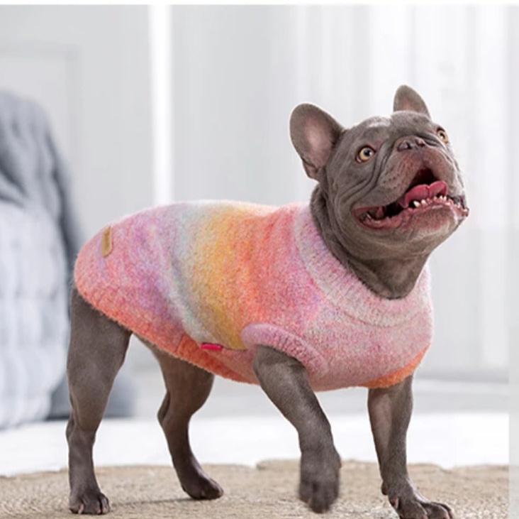 French Bulldog Fluffy Frenchie Sweater Premium Turtleneck Pullover For