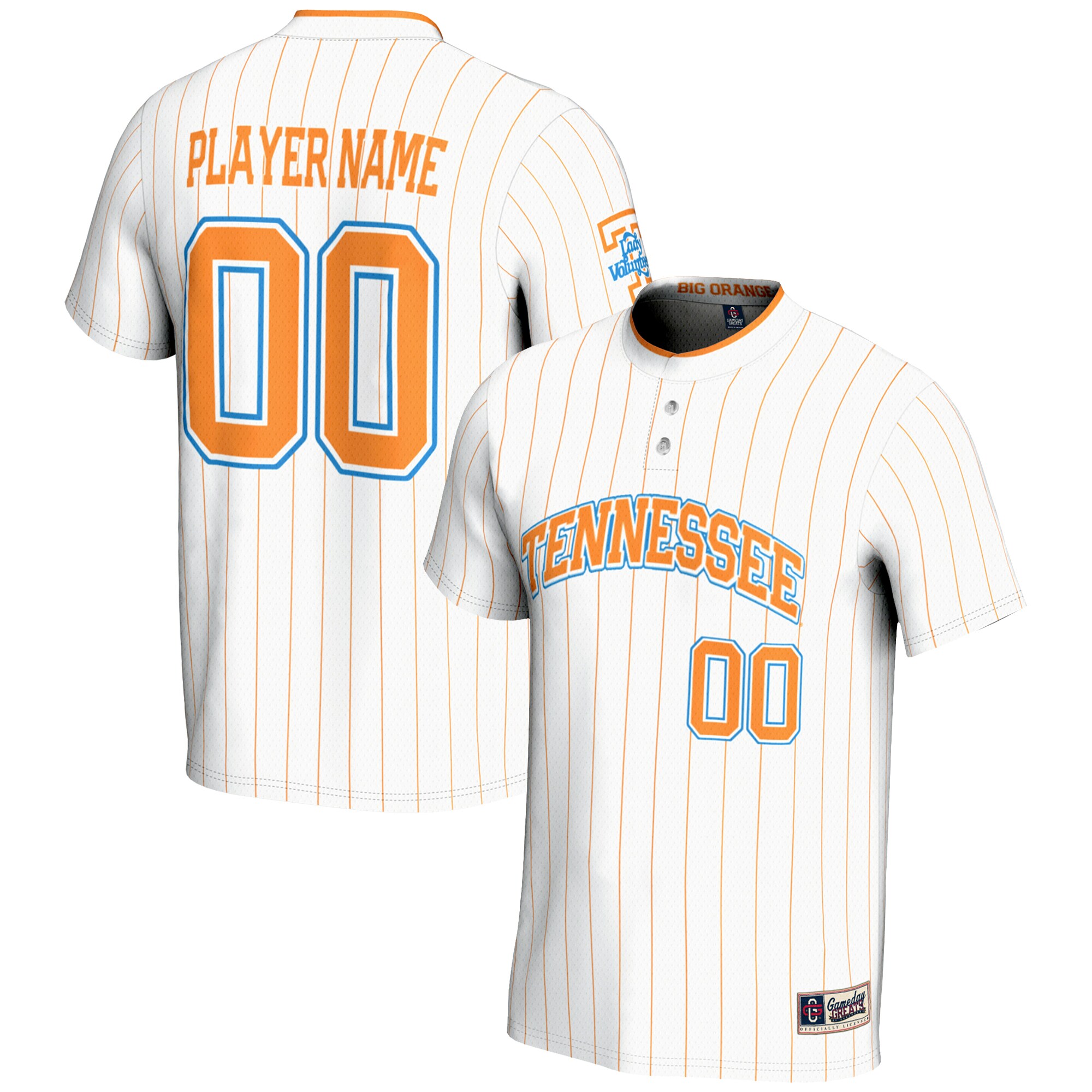 [DDG] Tennessee Volunteers GameDay Greats Youth NIL Pick-A-Player Lightweight Softball Jersey - White