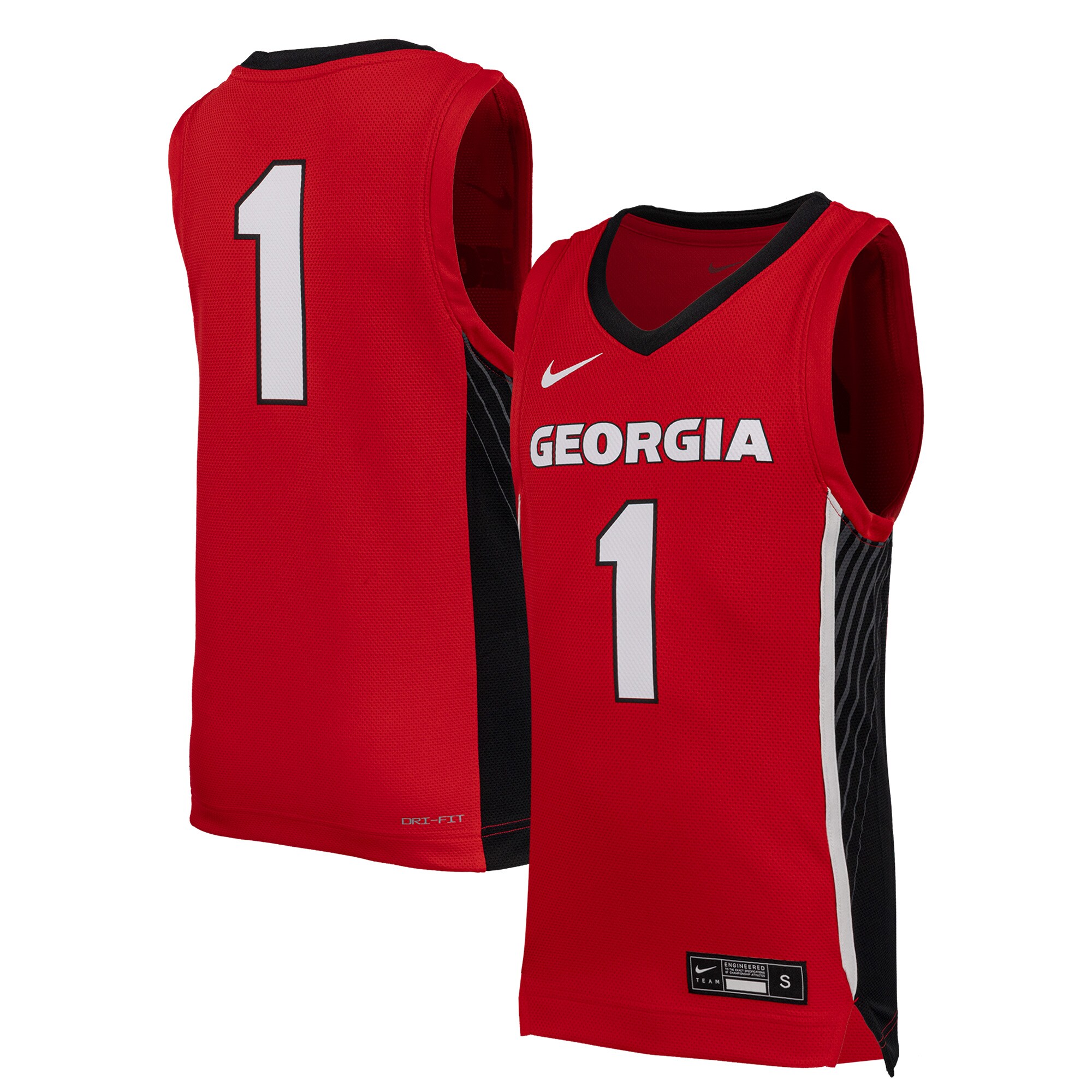 [DDG] Georgia Bulldogs Youth Replica Basketball Jersey - Red