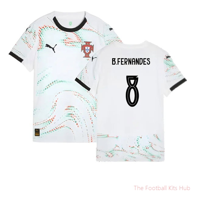 2025-2026 Portugal Away Shirt (Womens) (B.Fernandes 8)