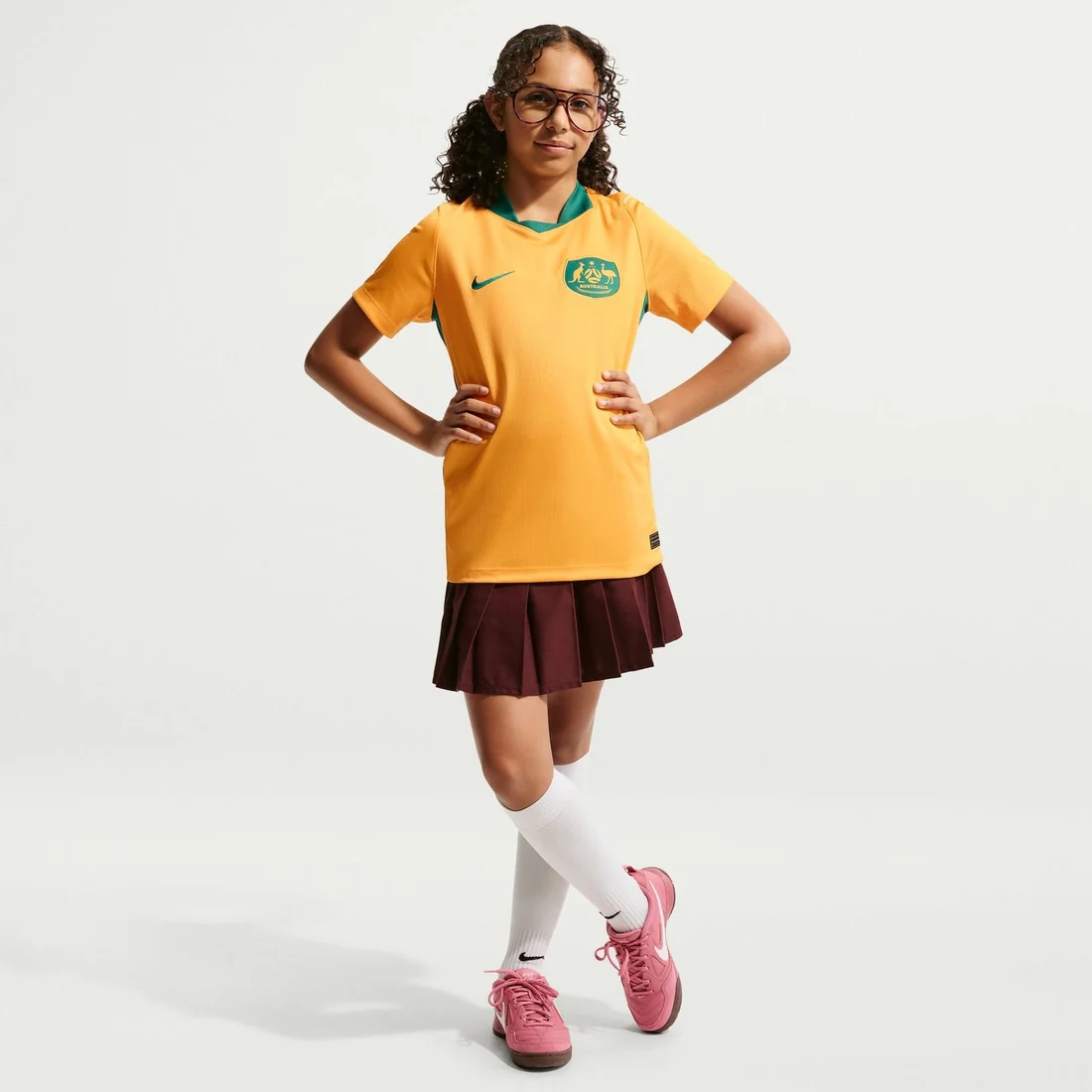 Australia 2026 Home Youth Jersey - Socceroos Gold Junior Kit