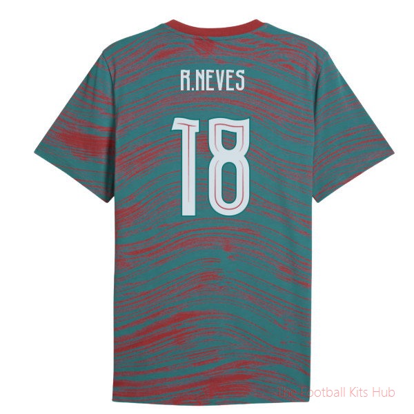 [JED] 2026/27 Portugal FtblCulture Tee AOP (Red) (R.Neves 18)
