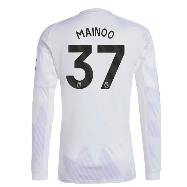 2025-2026 Man Utd Long Sleeve Away Kit (Mainoo 37)
