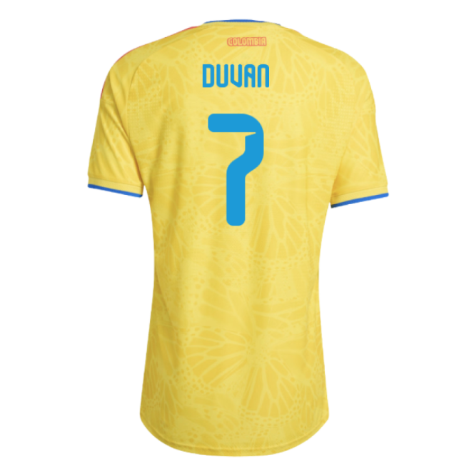 Duvan 7 Match Worn Style Colombia Top Level Home Pro Level Shirt