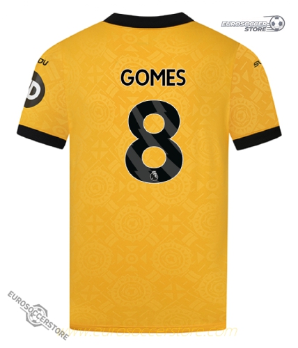 Wolverhampton Wanderers' 25-26 Home Jersey featuring GOMES with the number 8