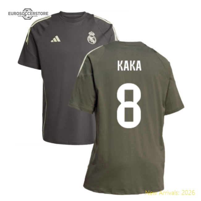 Performance 2025-2026 Real Madrid Training Tee (Utility Grey) (Kaka 8)