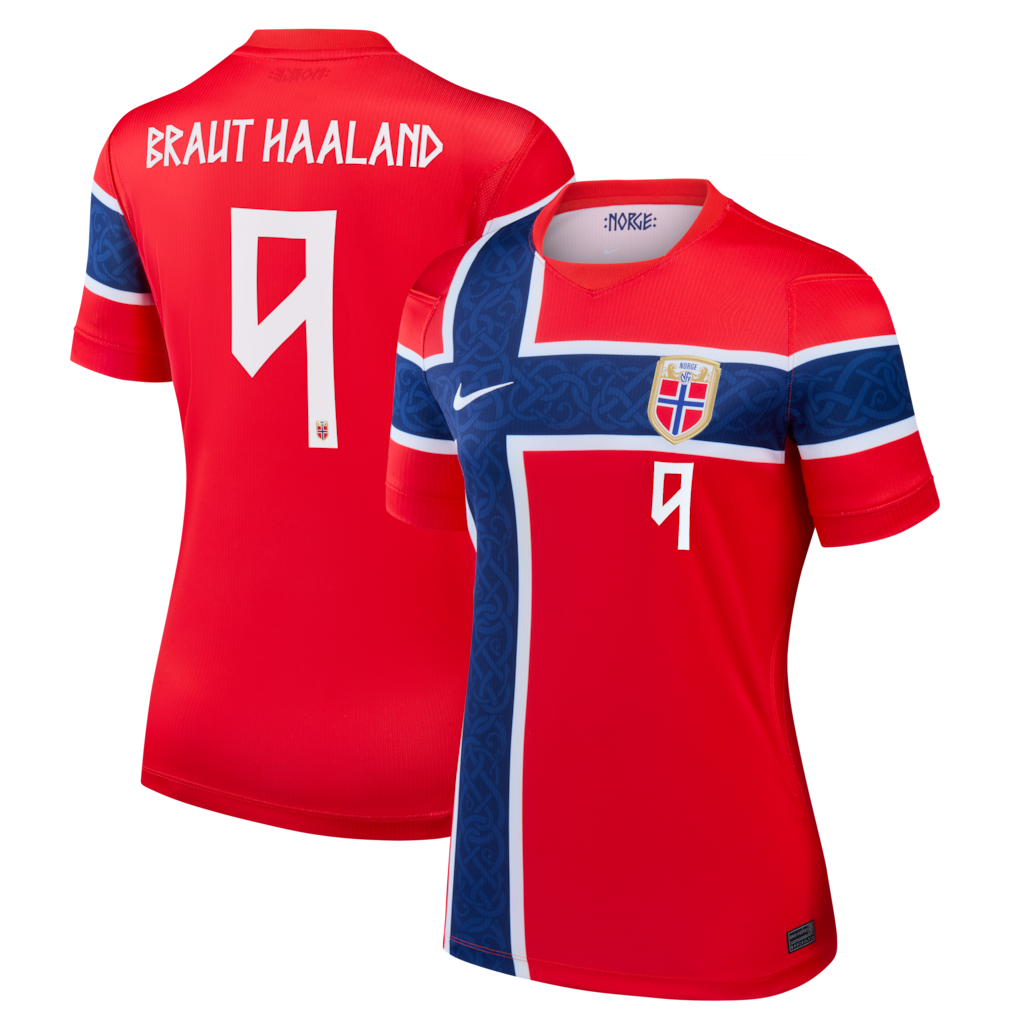 Women's Norway 2026 Home Jersey - Erling Haaland #9 | Red Fan Edition