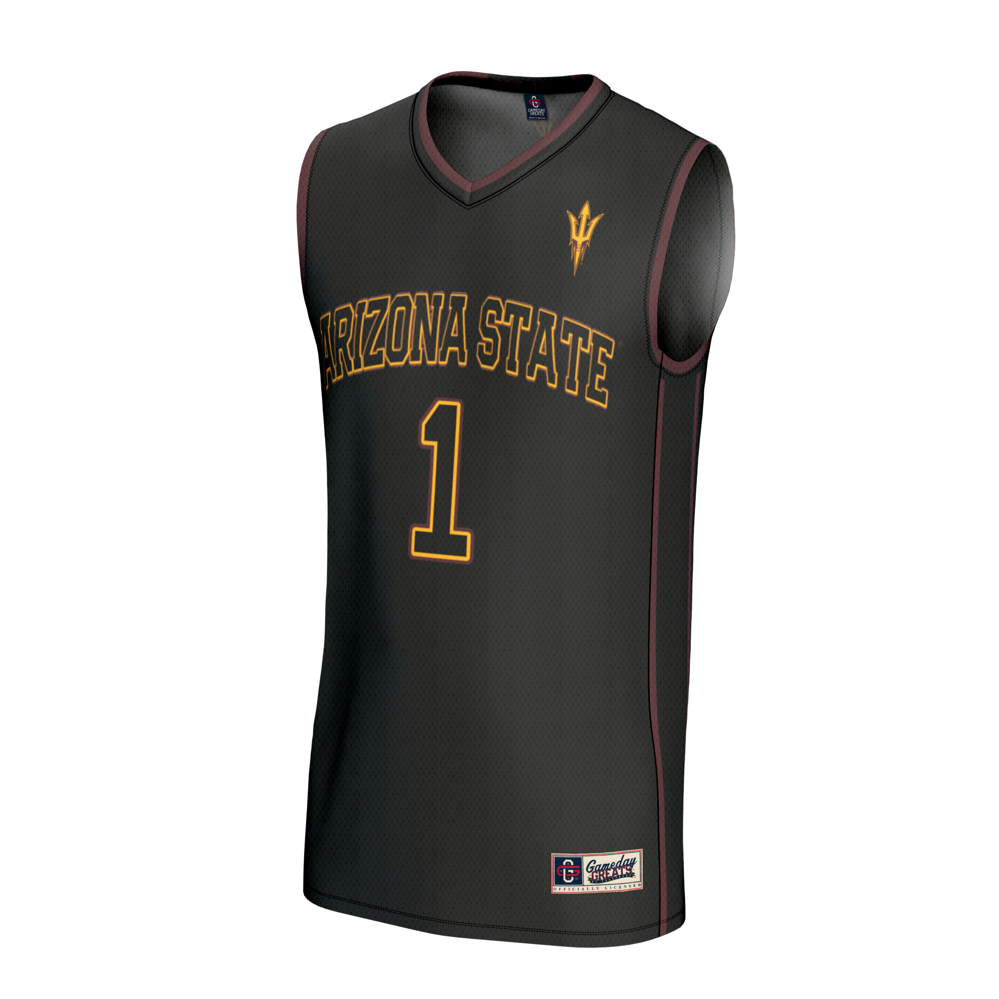 [NJP] Arizona State Sun Devils GameDay Greats Youth Lightweight Collegiate Basketball Fashion Jersey - Black