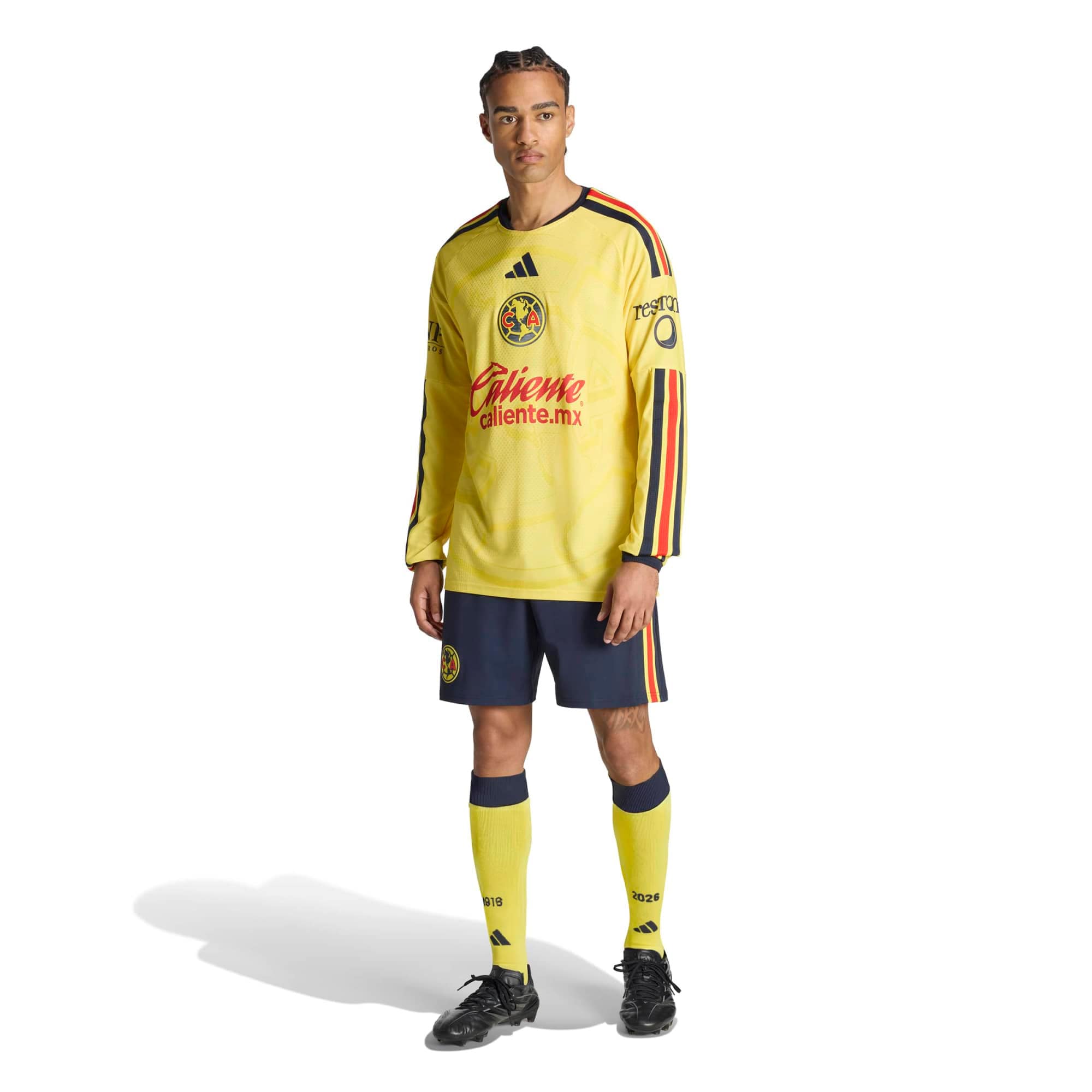 [SJH] Club America 2026/27 Home On-Field Authentic Long Sleeve Jersey - Yellow