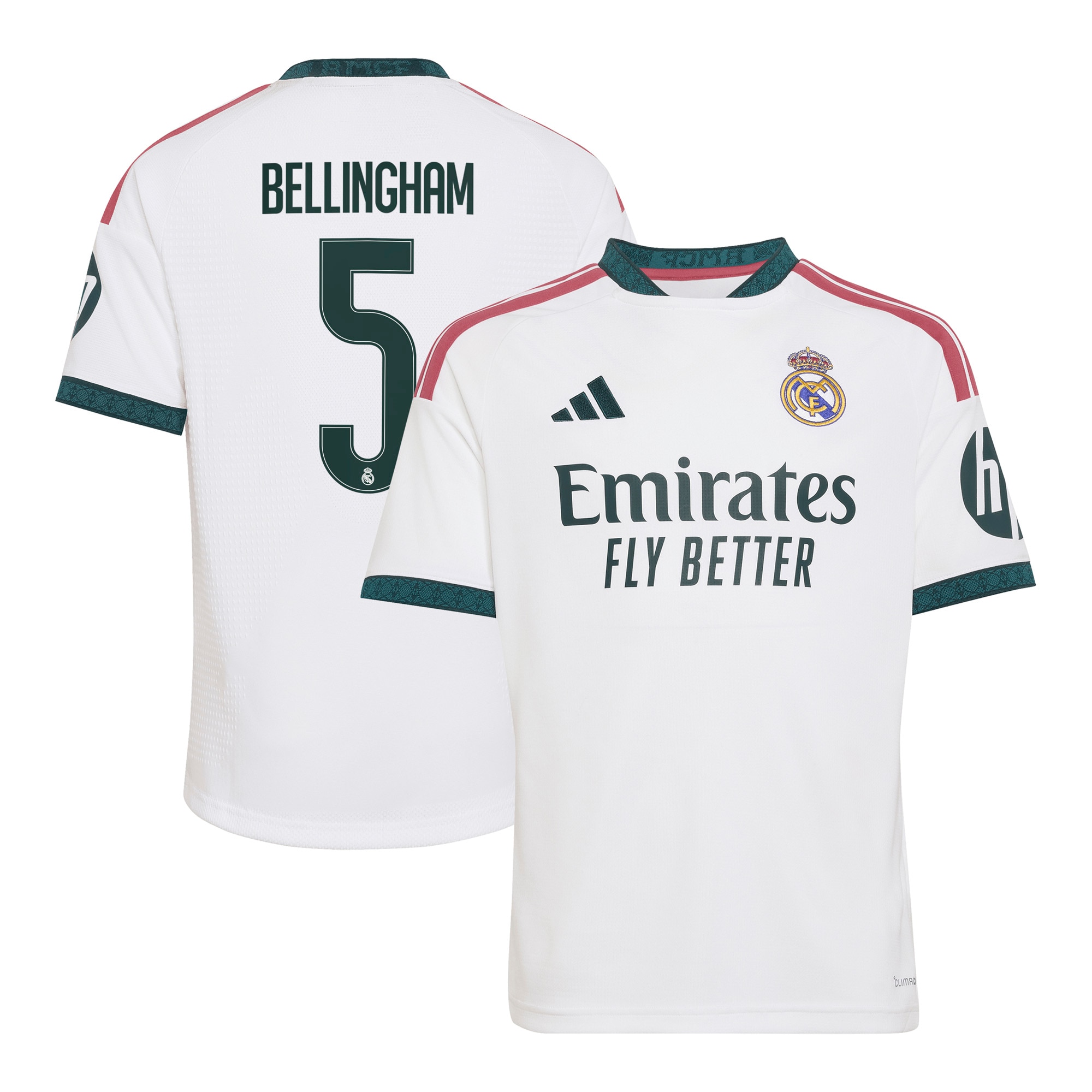[SJH] Jude Bellingham #5 Real Madrid Youth 2026/27 Home Replica Jersey - White