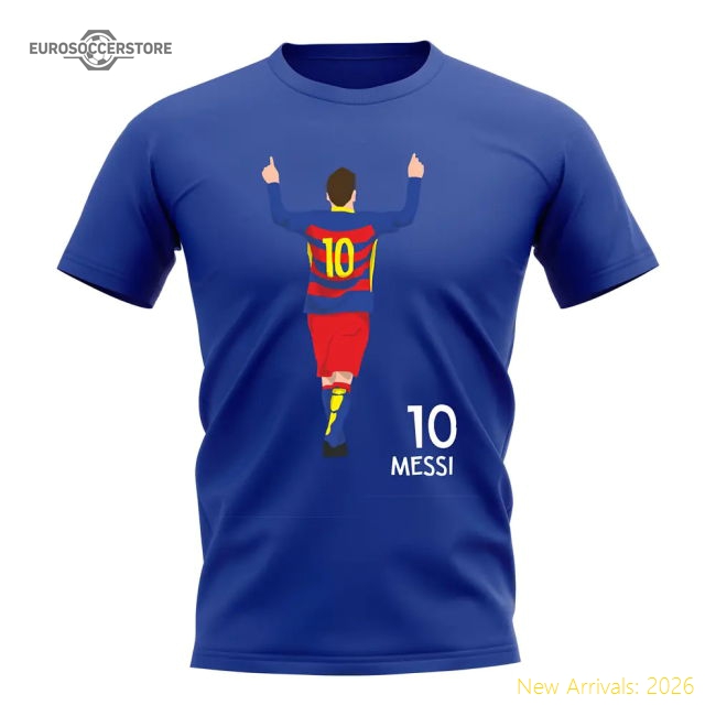 Lionel Messi Barca Player Graphic T-shirt (blue) - Goat