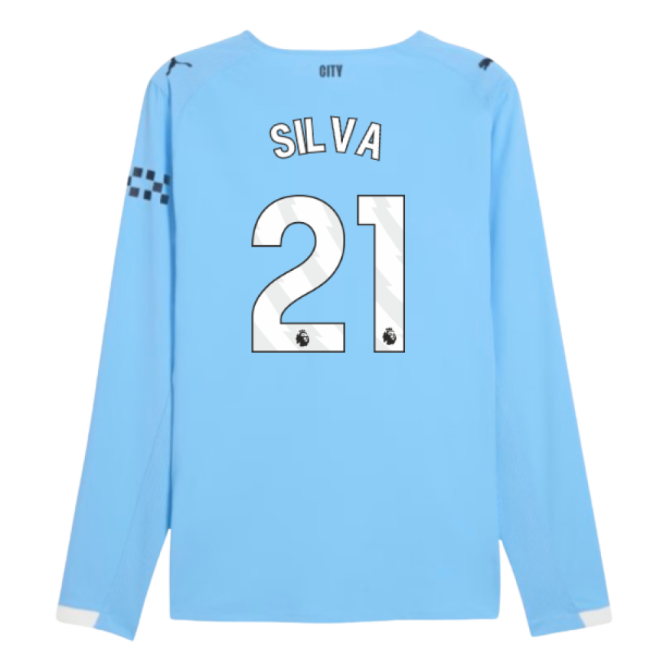 2025-20 Man City Home Soccer Shirt Silva #21 L M S