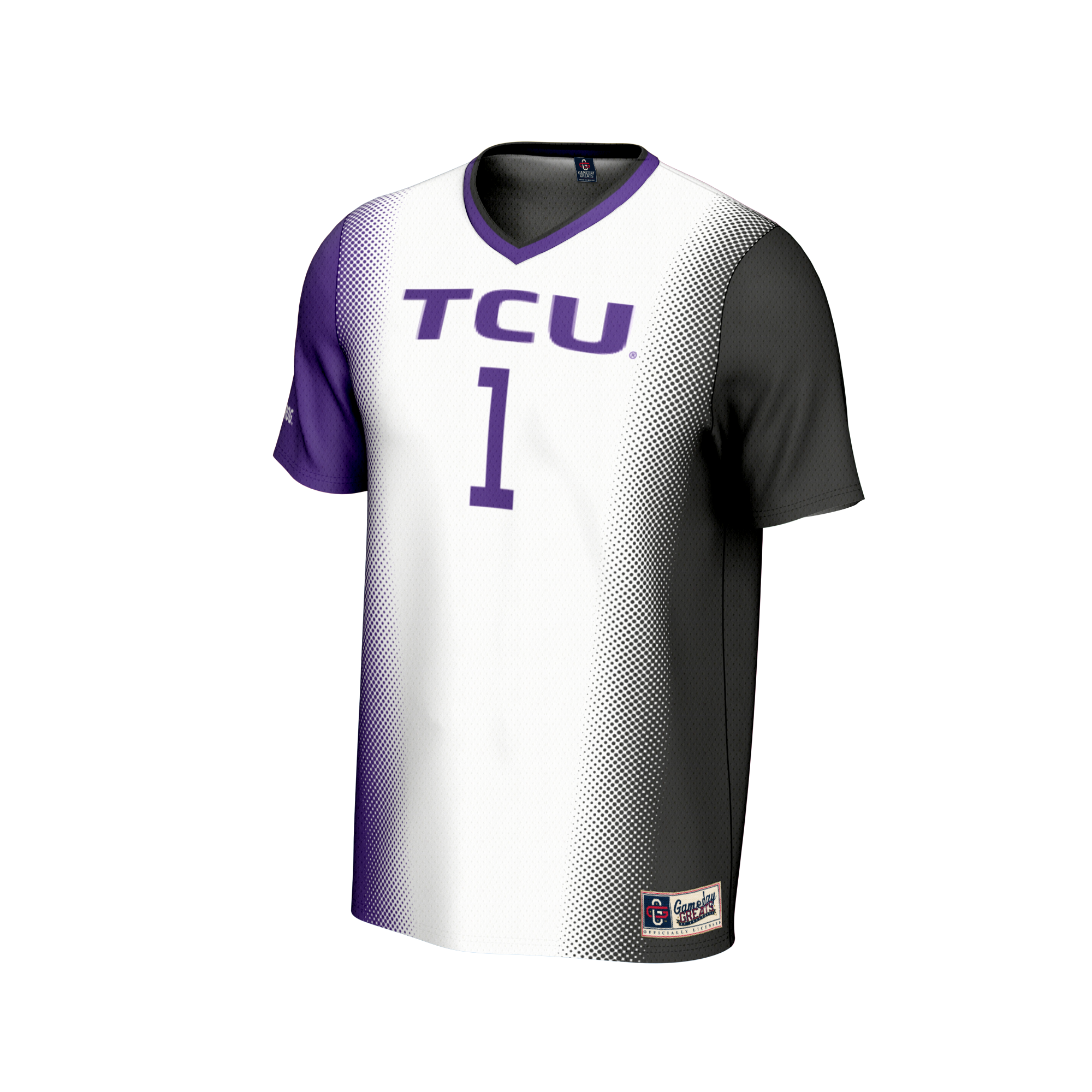 [LK] TCU Horned Frogs GameDay Greats Unisex Lightweight Soccer Fashion Jersey - White