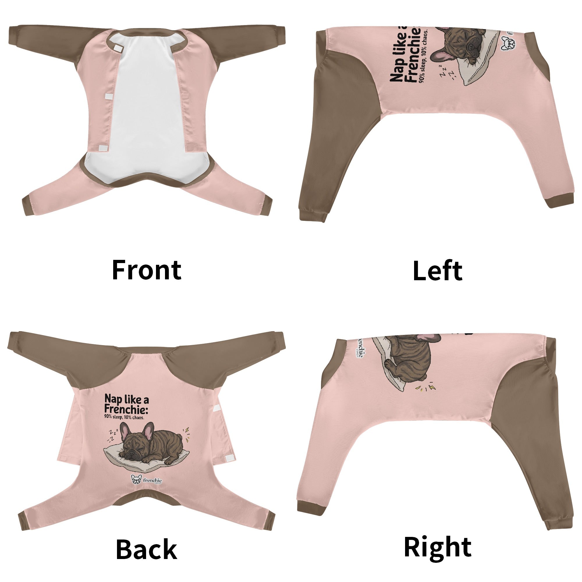 Nap like a Frenchie: 90% sleep, 10% chaos - Frenchie Pajamas – Ultra-Soft, Cozy, & Adorably Stylish