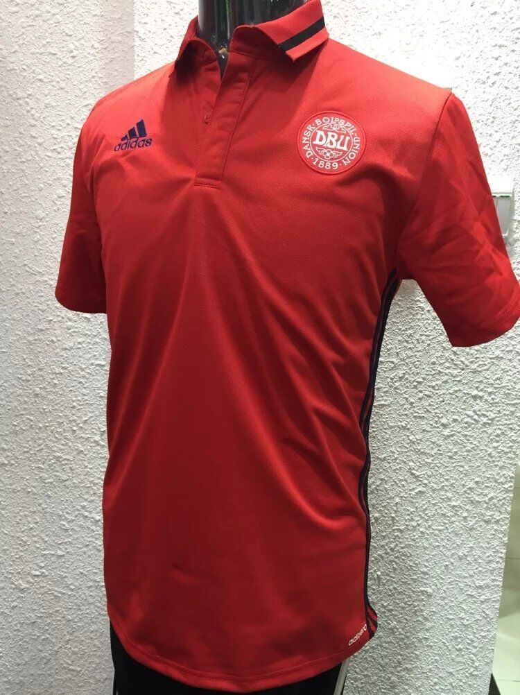 Denmark 2016 Red Core Polo Shirt - Official Replica 14883