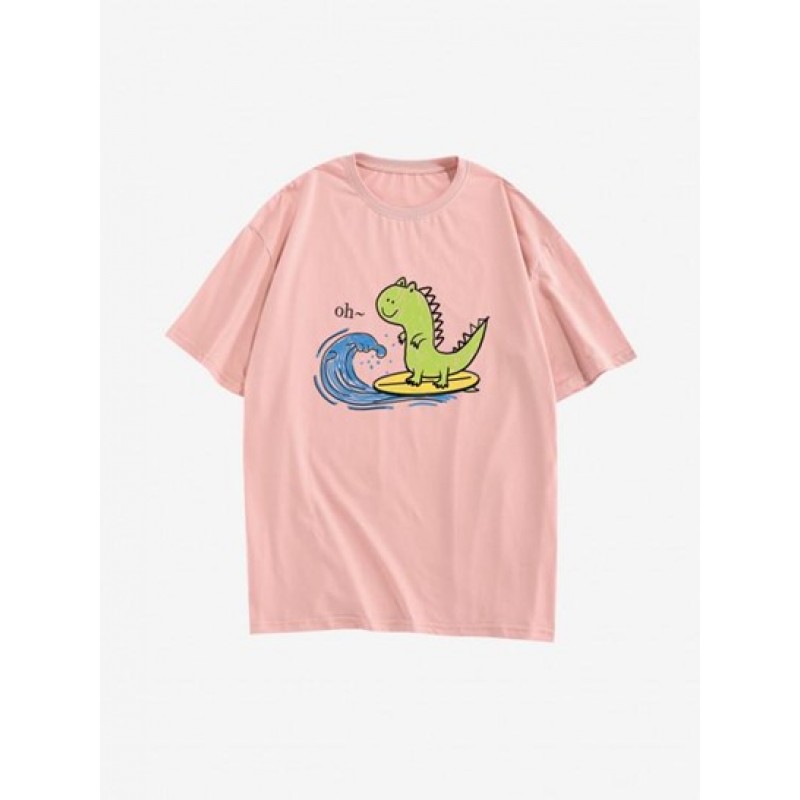 Cartoon Print Loose Casual T Shirt SU0058