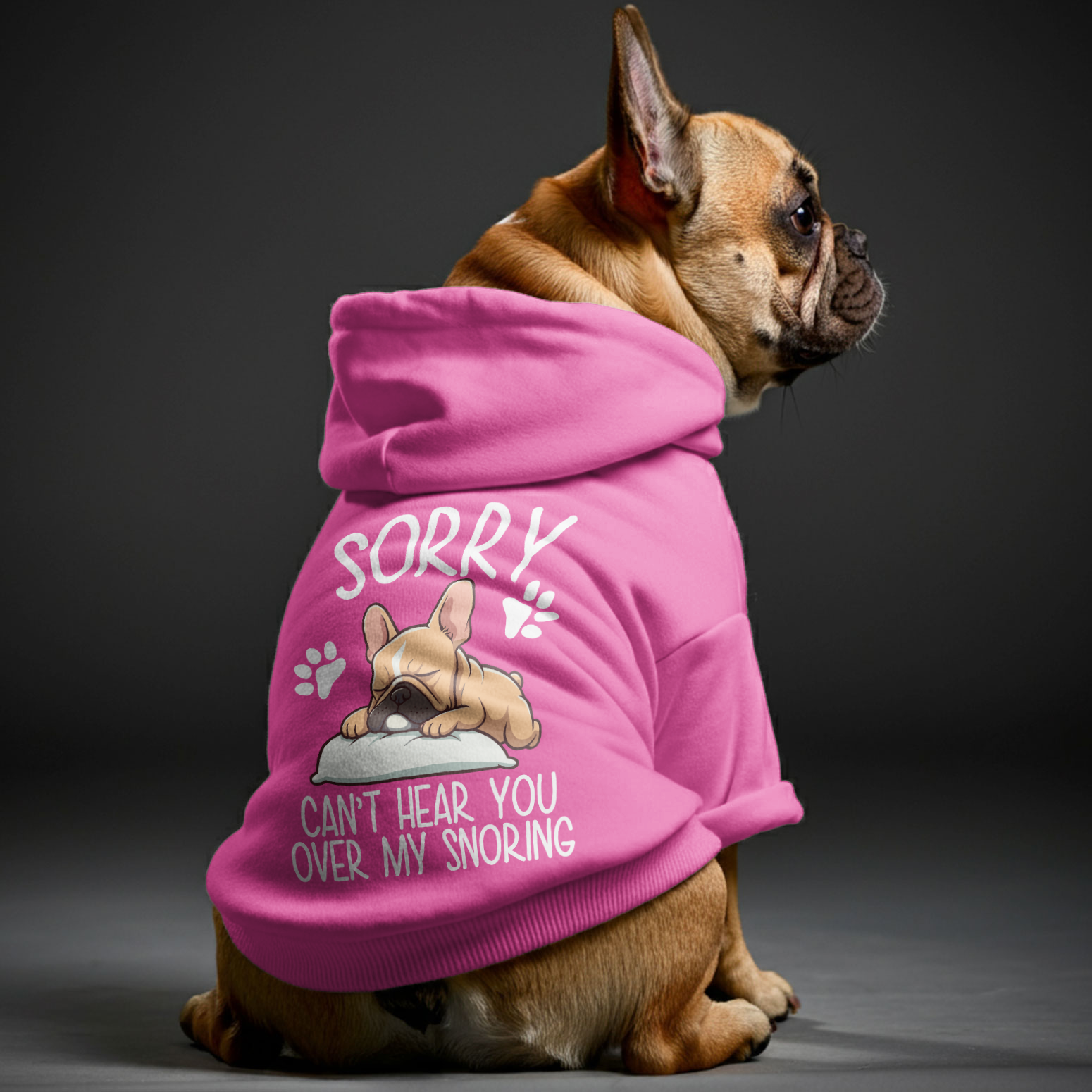 Sorry, Can’t Hear You Over My Snoring - Comfy Personalized French Bulldog Hoodies With Funny Quotes – Stylish, Cozy, And Premium 100% Cotton Outdoor Style