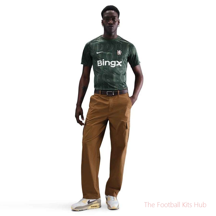 Chelsea Training T-Shirt Dri-FIT Academy Pro Pre Match - Galactic Jade/Outdoor Green