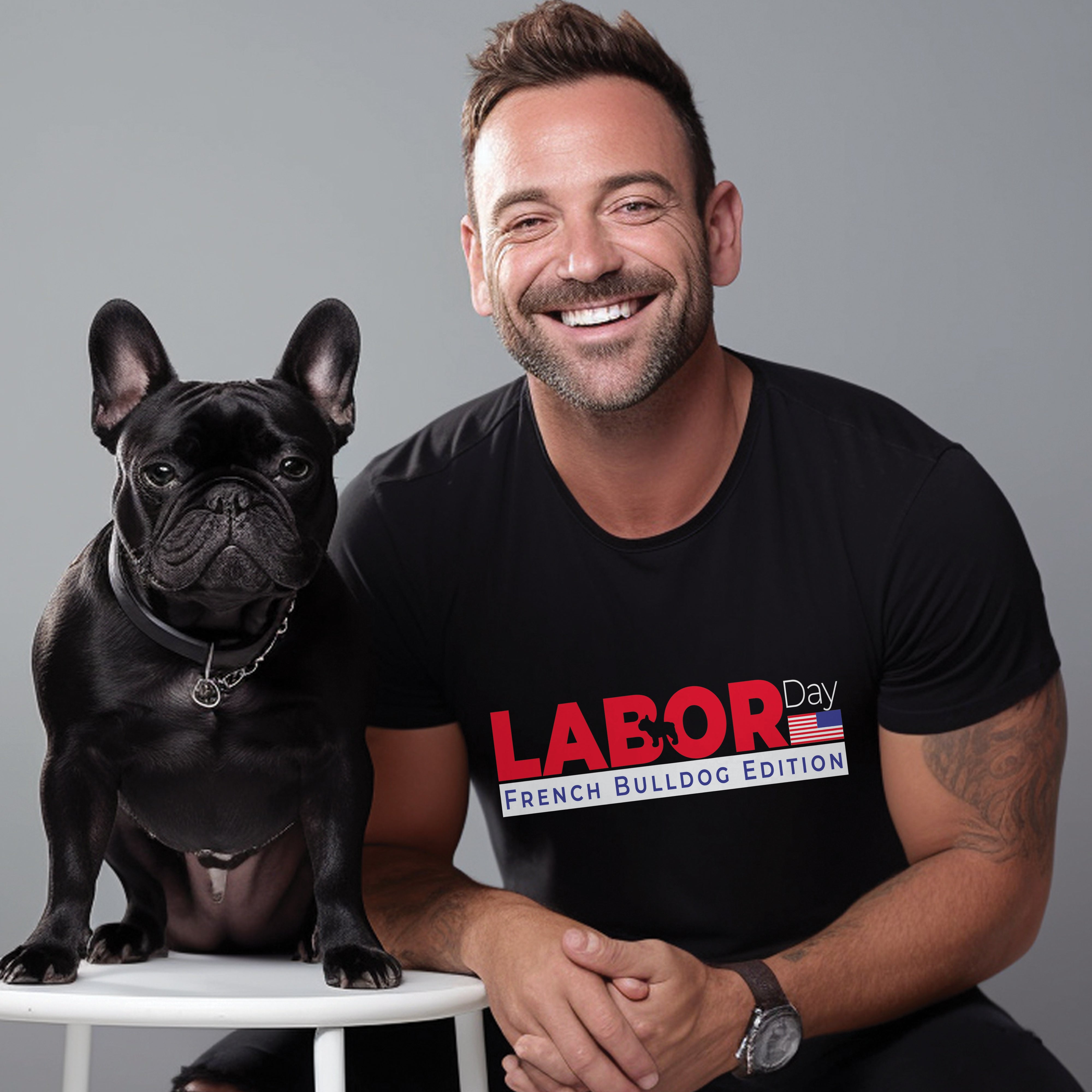 French Bulldog Labor Day Style Unisex T Shirt Practical Pet Supply