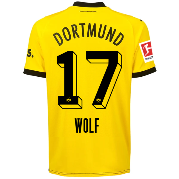 Borussia Dortmund Wolf 2023-2024 Bun Home Jersey – Authentic Shirt
