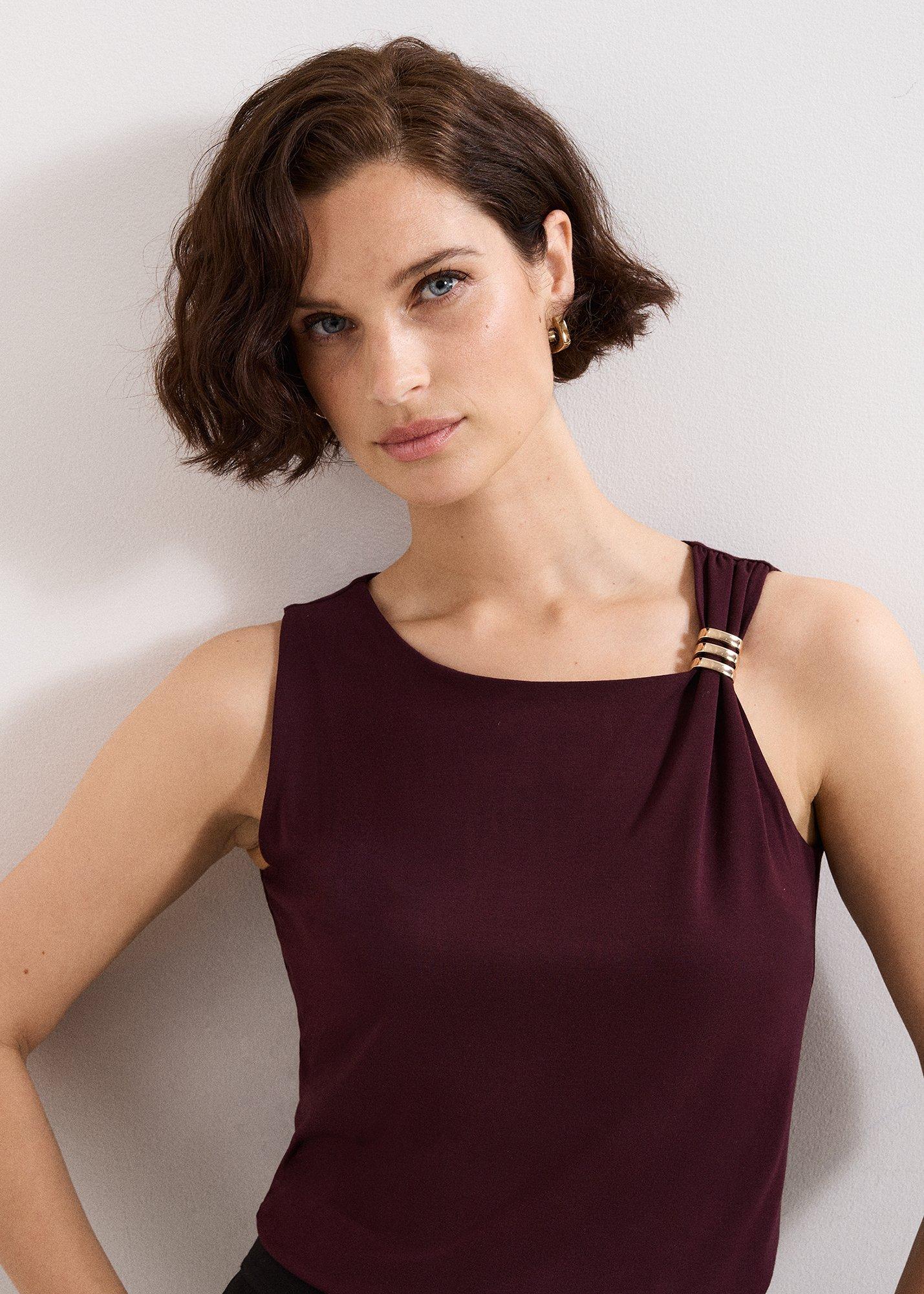 Samie Metal Detail Sleeveless Top