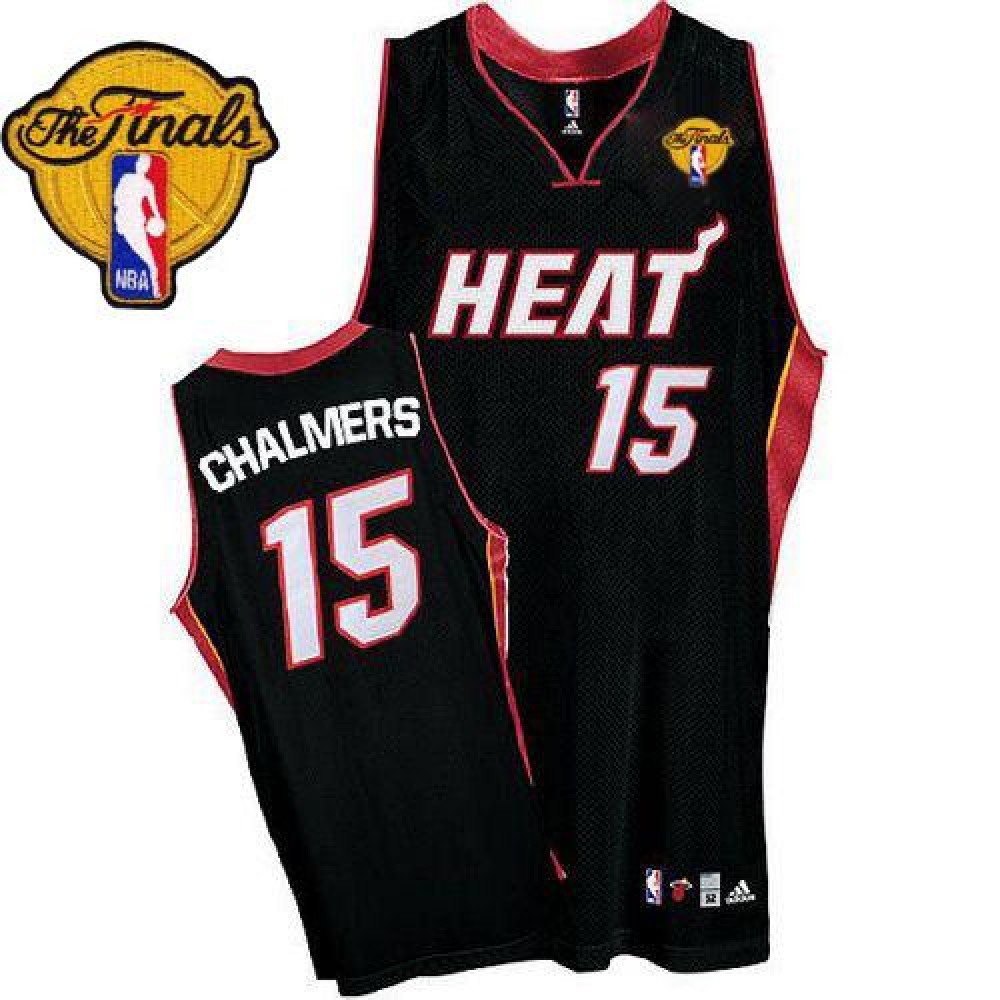 Premium Quality Men's Heat #15 Mario Black Basketball Jersey