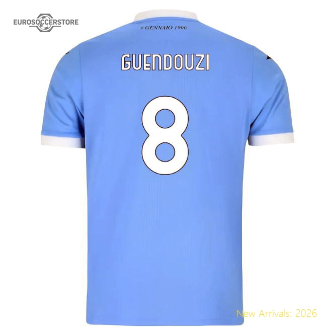 Premium 2025-2026 Ss Lazio Home Shirt (kids) (guendouzi 8)