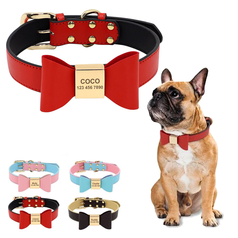 PupMonogram Personalized Frenchie Name Necklace & Anti-lost ID