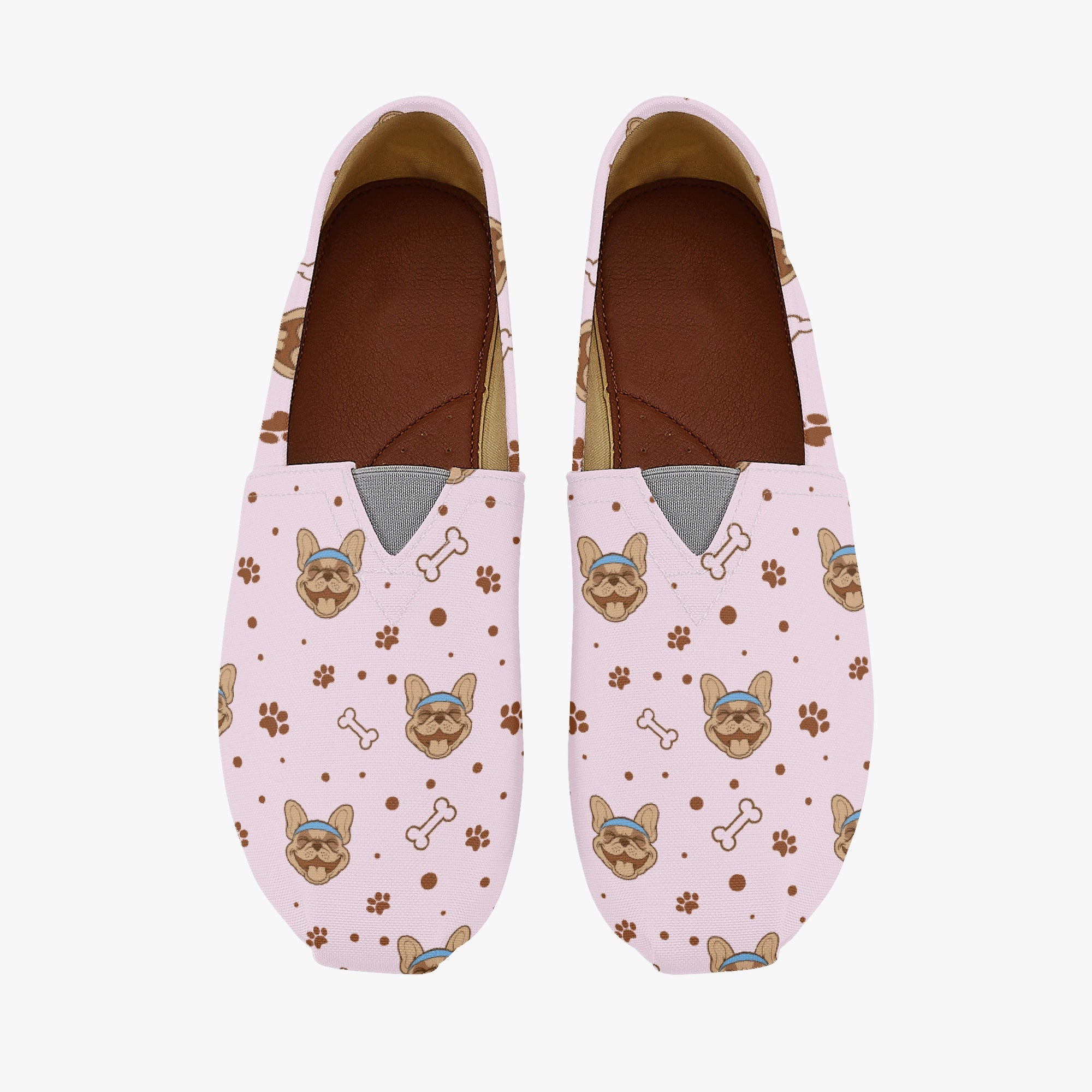 French Bulldog Larry Casual Canvas Shoes Durable Dog Footwear