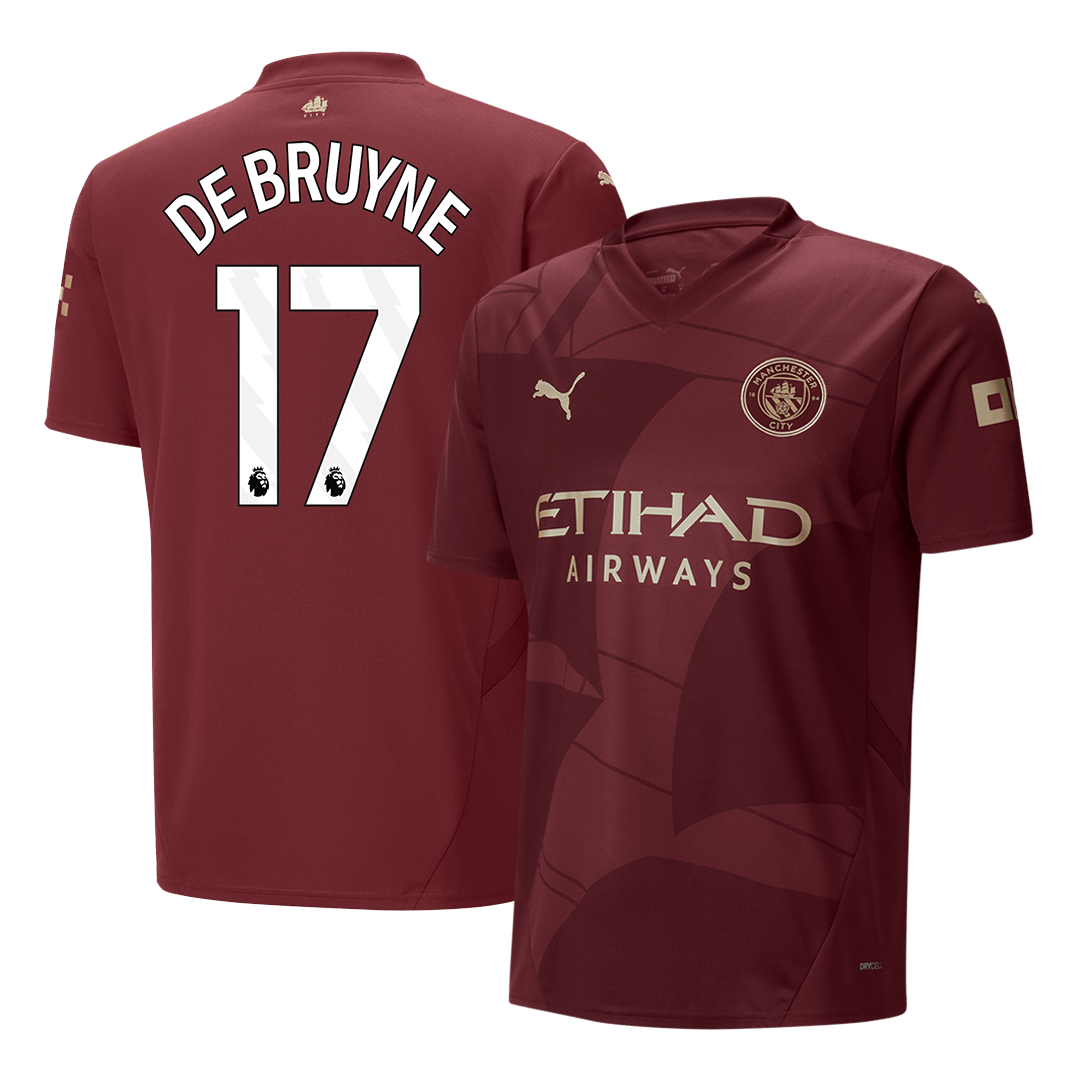 DE BRUYNE #17 Manchester City Third Away Soccer Jersey 2024/25Authenti