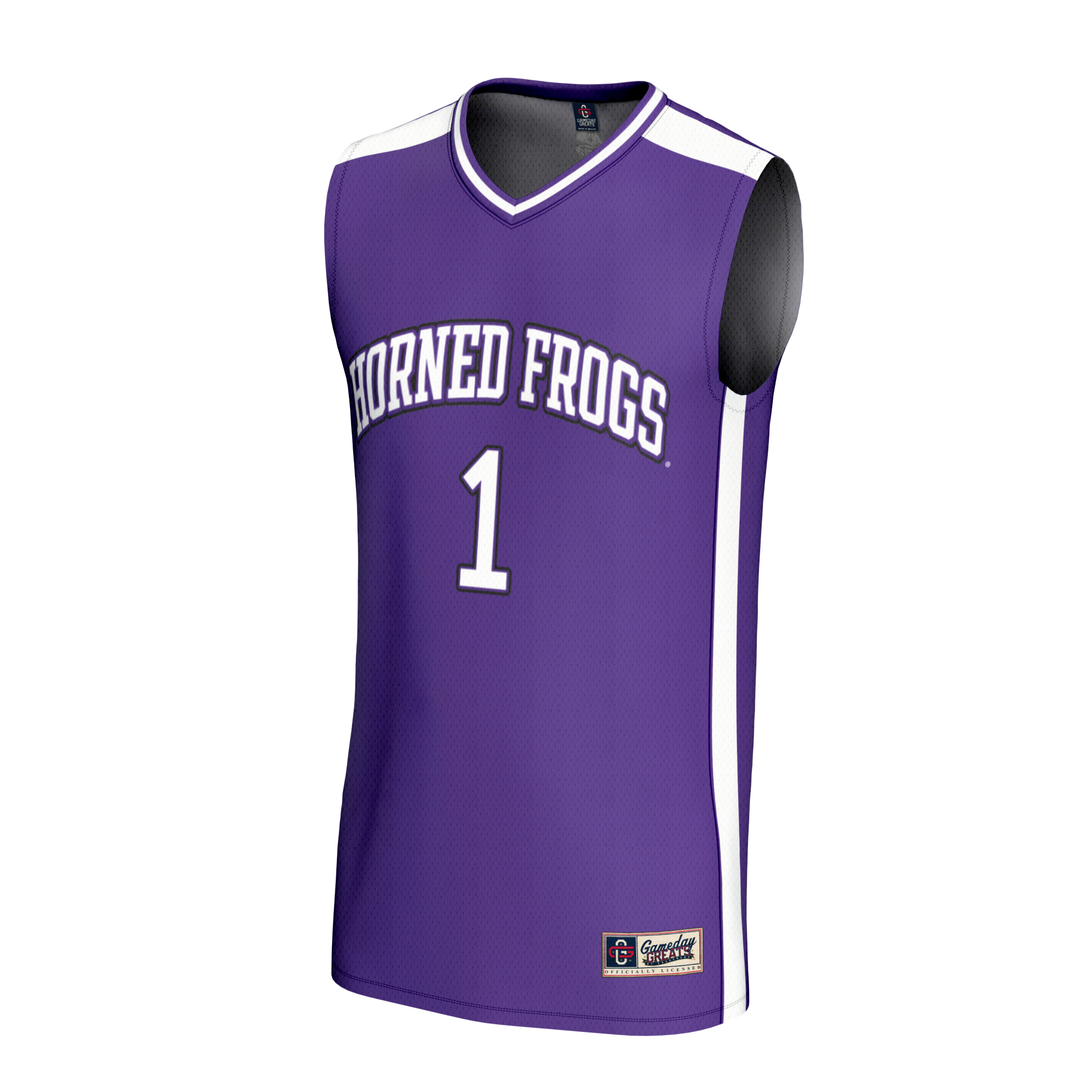 [DDG] TCU Horned Frogs GameDay Greats Unisex Lightweight Collegiate Basketball Fashion Jersey - Purple