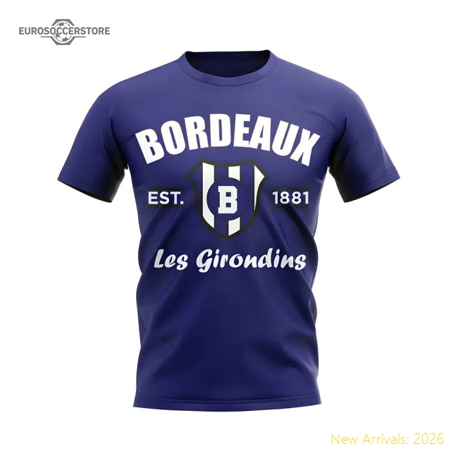 Genuine Popular Bordeaux Established Football T-Shirt (Navy)
