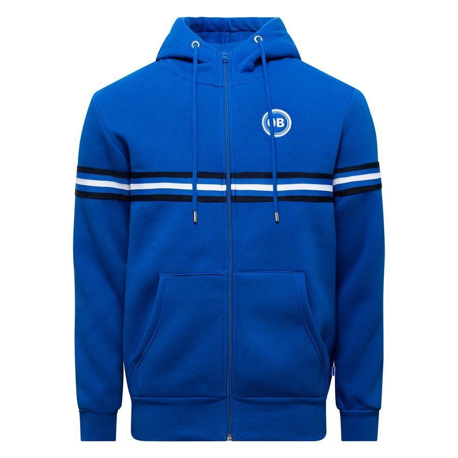 Odense Boldklub Hoodie Premium Zip - Blue