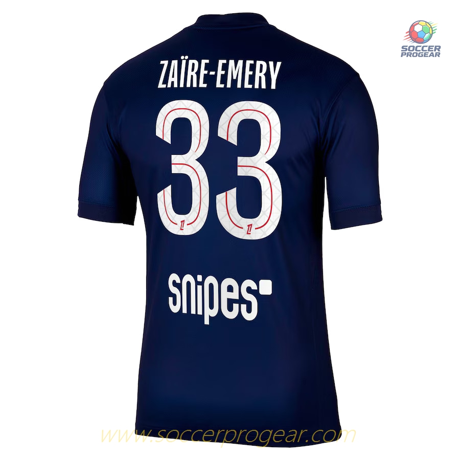 PSG Home Soccer Team Shirt 2025/26 Collection Zaire Emery