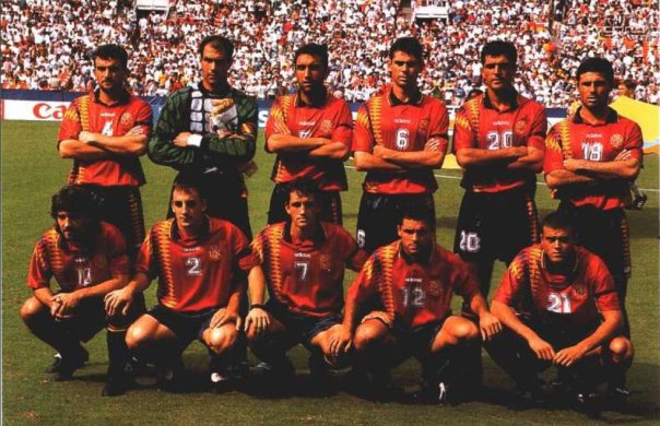 Advanced Fabric 1994 Spain Home Retro Soccer Jersey Shirt