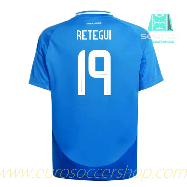 FIFA Approved 2024-2025 Season Italy Home Football Shirt Kids Edition (RETEGUI 19)