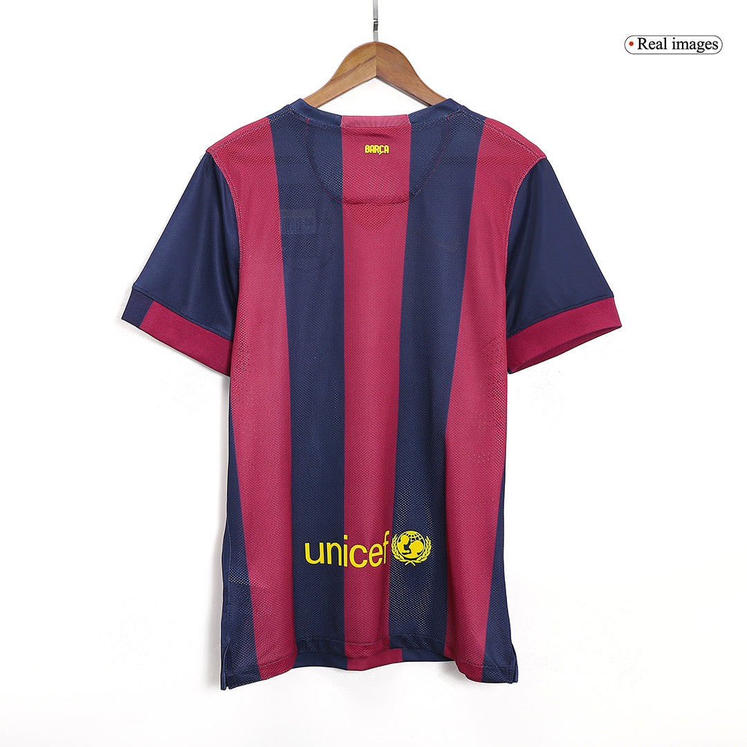 Retro Su¨¢rez #9 2014/15 Barcelona Home  Soccer Jersey Authentic Kit
