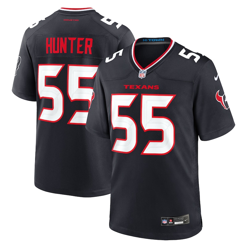 None Danielle Hunter HOU Texans Bold Authentic Jersey Football Apparel