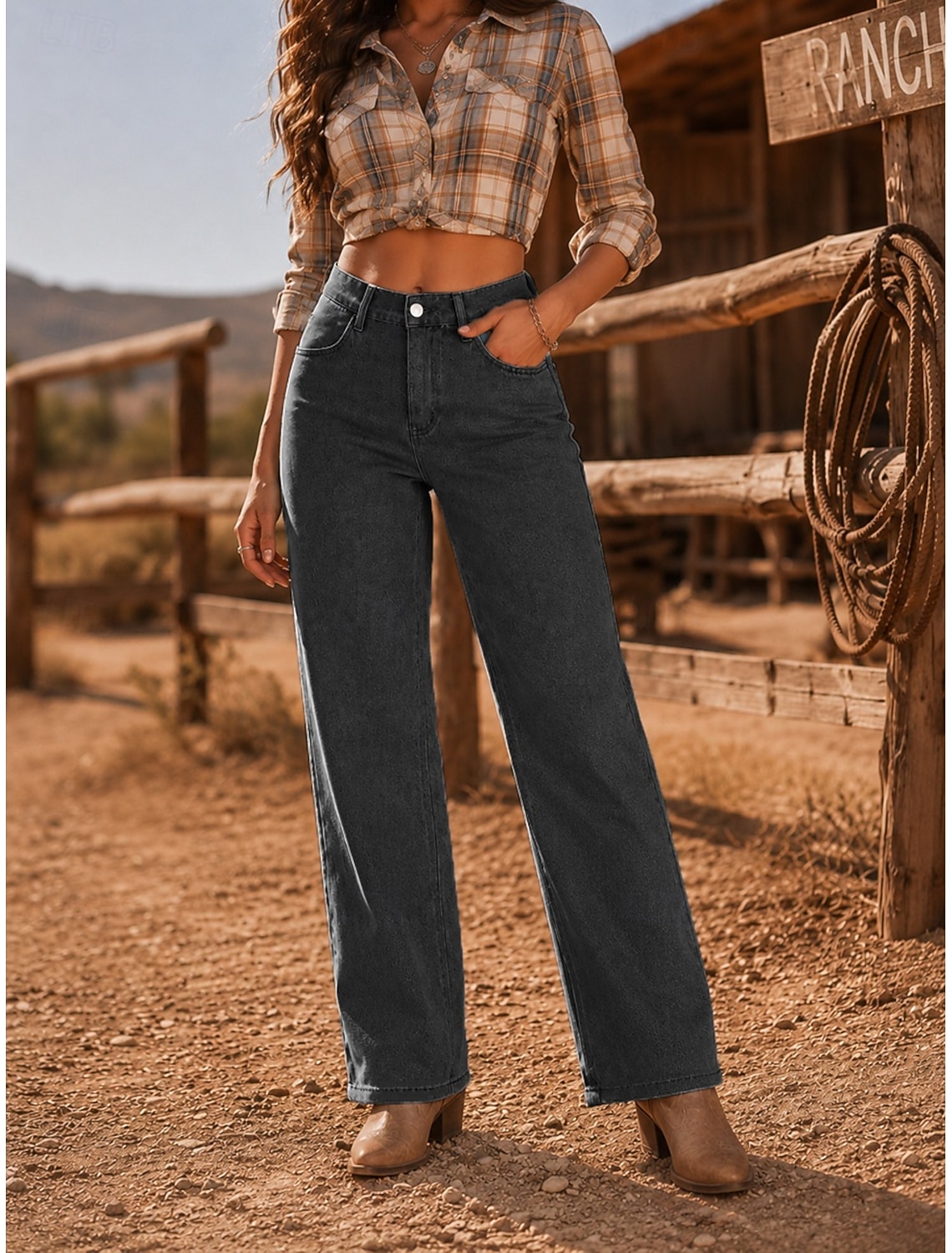 Women's Jeans denim Skinny Pants Chinos Fashion Full Length High Waist Comfort Inelastic Vacation Formal Black Light Blue Gray Spring Slim Fit