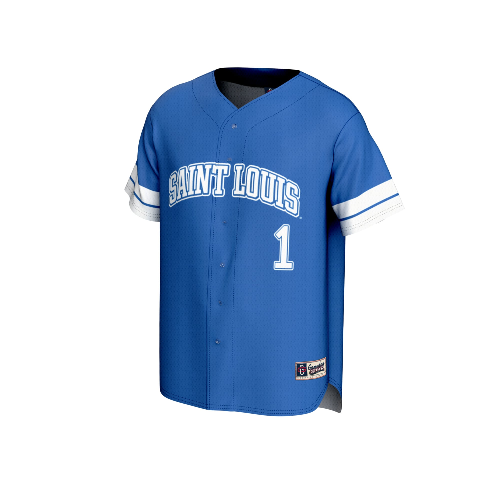 #1 Saint Louis Billikens GameDay Greats Youth Lightweight Collegiate Baseball Fashion Jersey - Blue