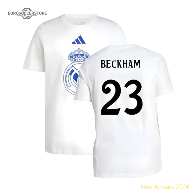 Excellent 2024-2025 Real Madrid Dna Graphic Tee (white) (beckham 23)