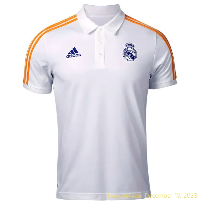 Real Madrid 2021-2022 RM 3S Polo High-Quality Shirt (White) -